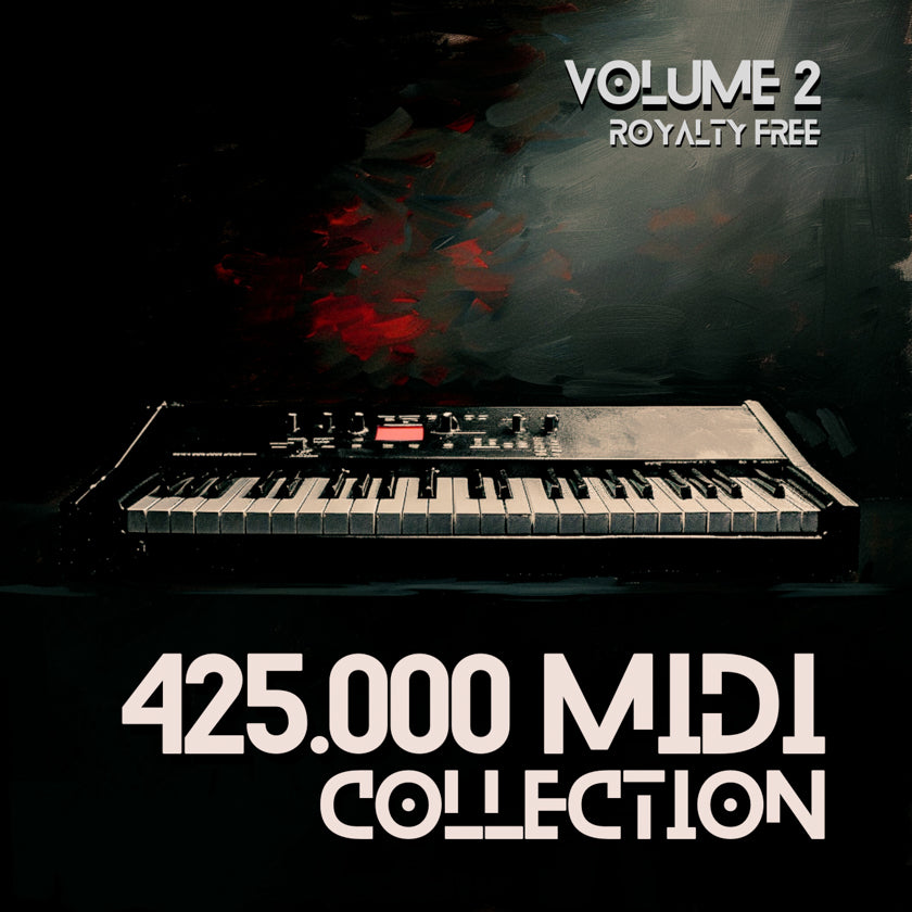 Royalty free MIDI Volume 2 with 425000 melodies and drum patterns for studio projects