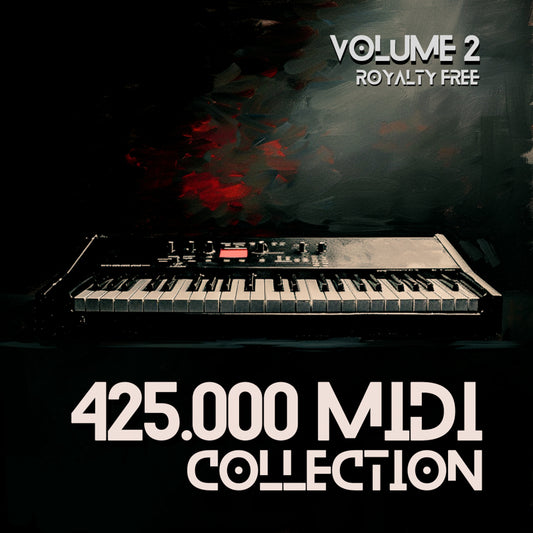 Royalty free MIDI Volume 2 with 425000 melodies and drum patterns for studio projects