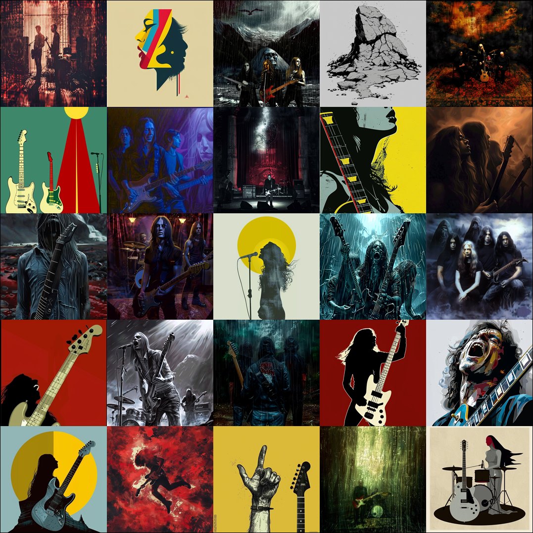 Rock Album Artwork Visual Pack: 200 Royalty Free Music Images