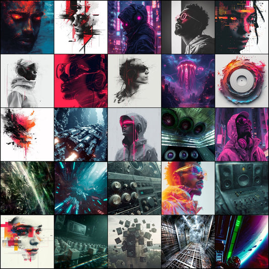 Techno House Album Vol.2 with 153 Royalty Free Images for Music Producers