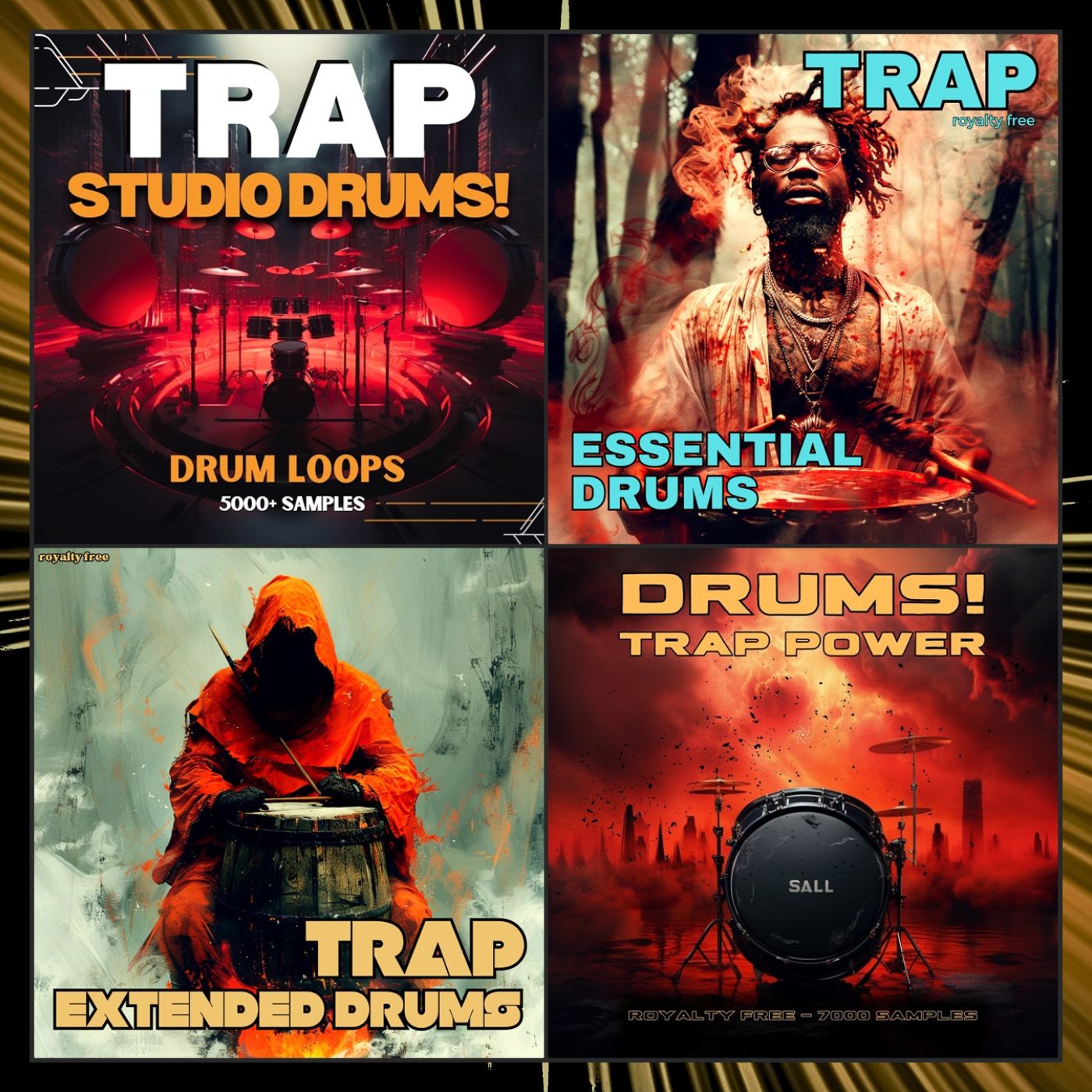 Trap Drums Full Bundle (4 Volumes)